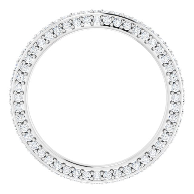 14K White 3/4 CTW Diamond Eternity Band - Balacia