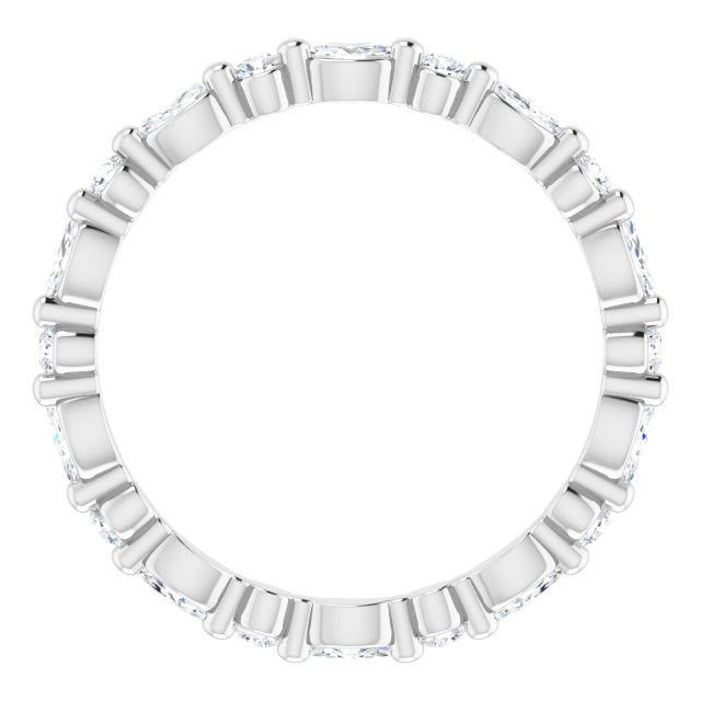 14K White 3/4 CTW Diamond Eternity Band - Balacia