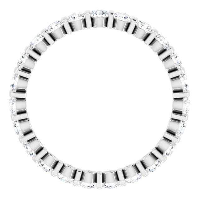 14K White 3/4 CTW Diamond Eternity Band - Balacia
