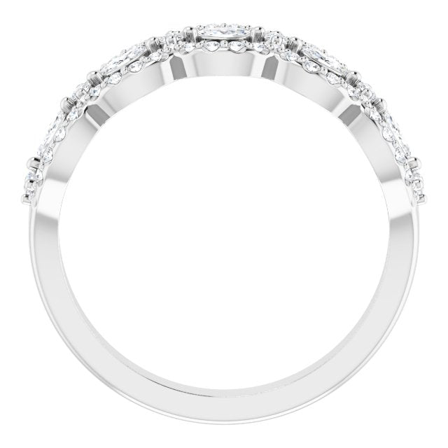 14K White 3/8 CTW Diamond Anniversary Band - Balacia