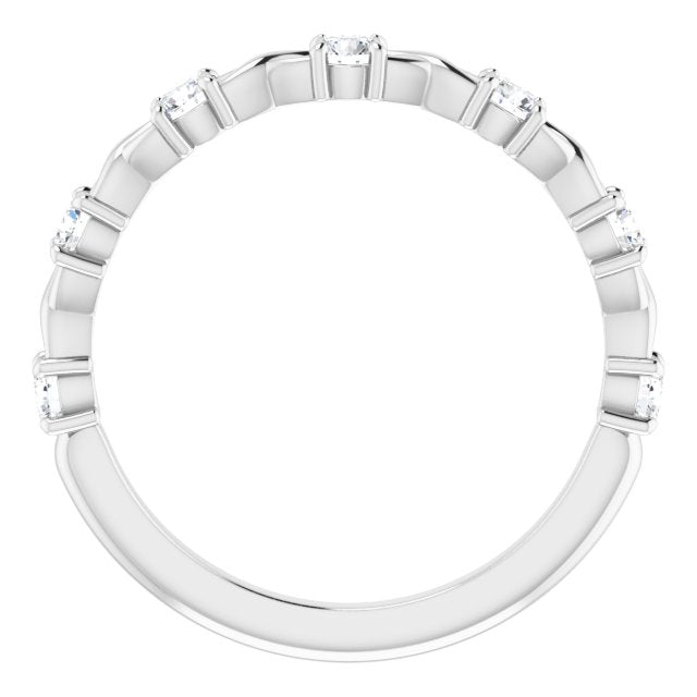 14K White 3/8 CTW Diamond Anniversary Band - Balacia