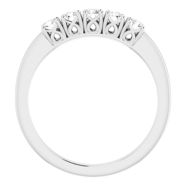 14K White 3/8 CTW Diamond Anniversary Band - Balacia