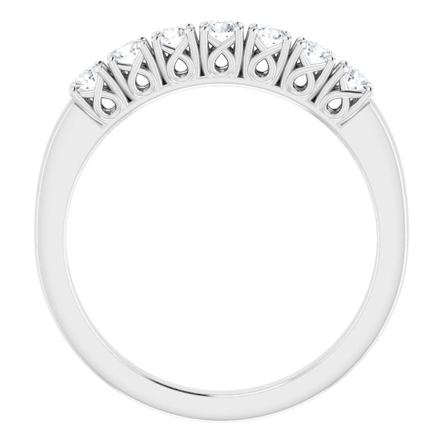 14K White 3/8 CTW Diamond Anniversary Band - Balacia