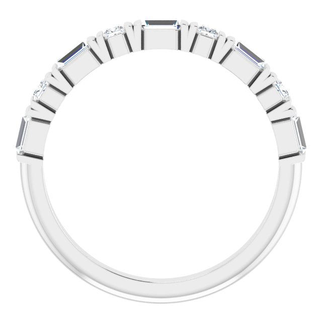 14K White 3/8 CTW Diamond Anniversary Band - Balacia