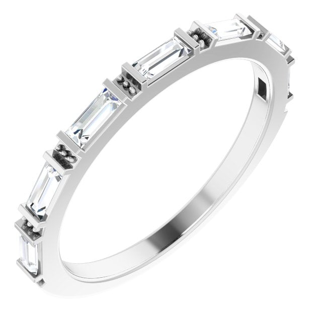 14K White 3/8 CTW Diamond Anniversary Band - Balacia