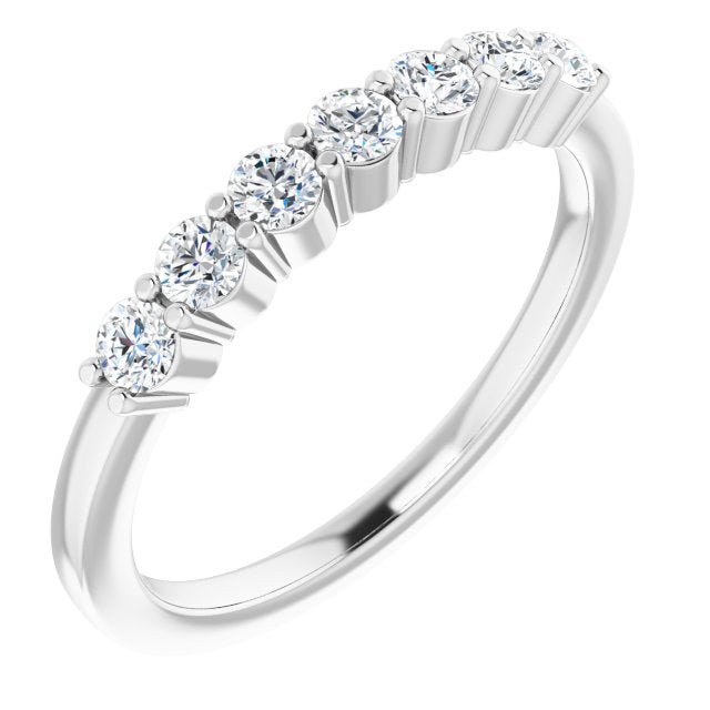 14K White 3/8 CTW Diamond Anniversary Band - Balacia