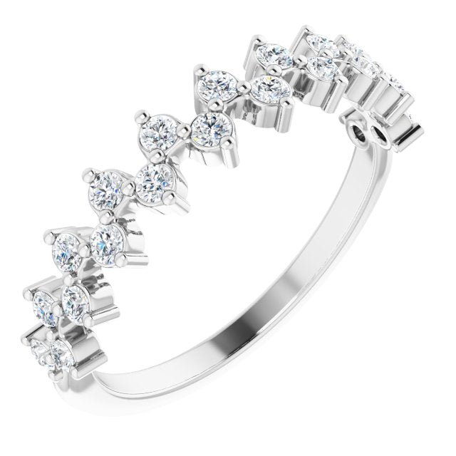 14K White 3/8 CTW Diamond Anniversary Band - Balacia