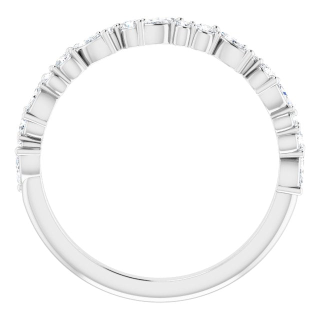 14K White 3/8 CTW Diamond Anniversary Band - Balacia