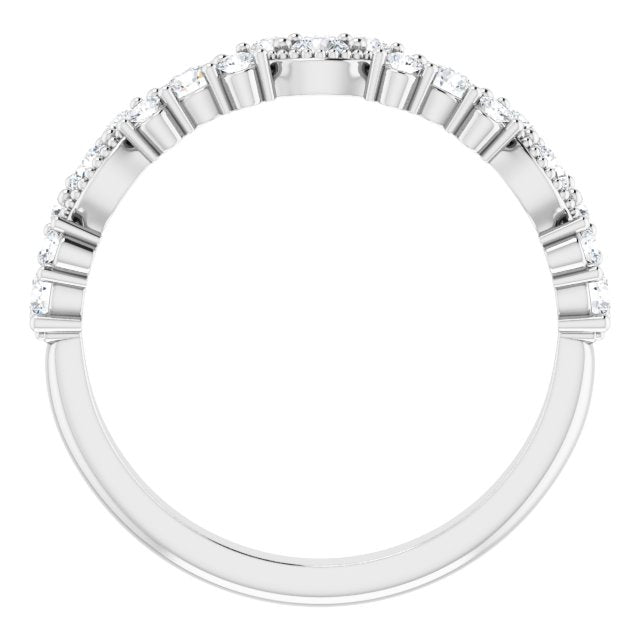 14K White 3/8 CTW Diamond Anniversary Band - Balacia