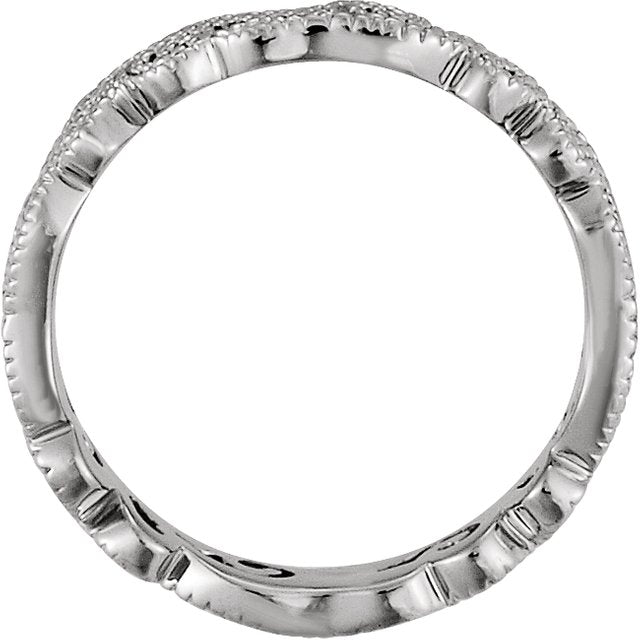 14K White 4.5 mm Scroll Band - Balacia