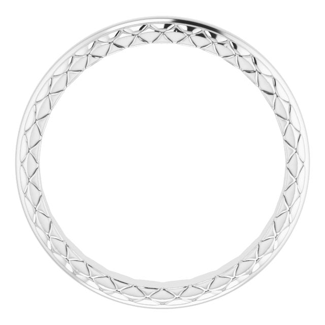 14K White 4.5 mm Woven - Design Band - Balacia