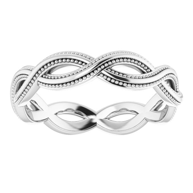 14K White 4.55 mm Infinity - Inspired Band - Balacia