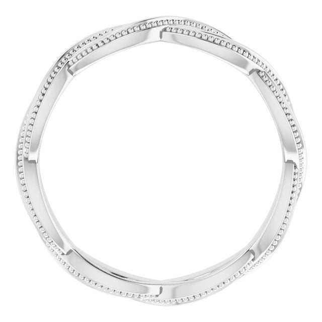 14K White 4.55 mm Infinity - Inspired Band - Balacia