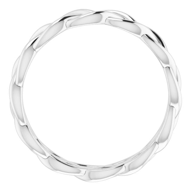 14K White 4.7 mm Woven - Design Band - Balacia