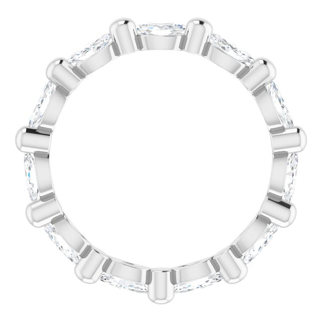 14K White 4x2 mm Marquise 7/8 CTW Diamond Eternity Band - Balacia