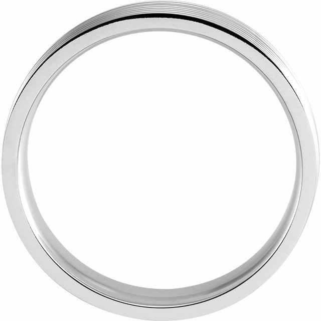 14K White 5 mm Grooved Band - Balacia