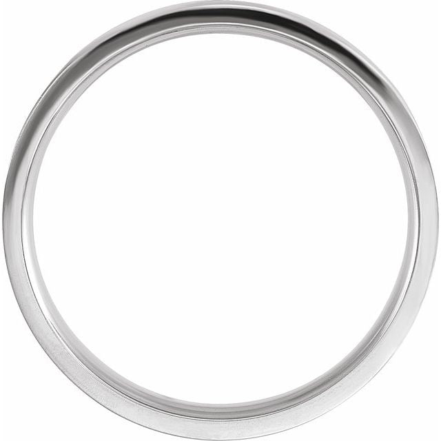 14K White 5 mm Grooved Band - Balacia