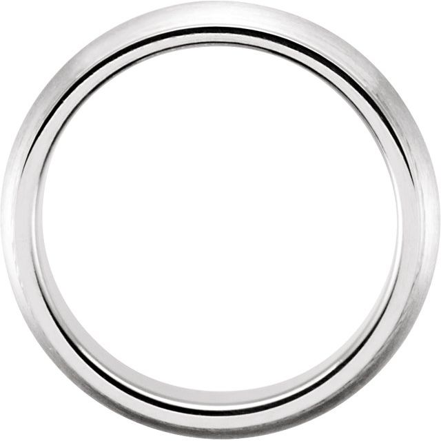 14K White 5 mm Grooved Band with Satin Finish - Balacia