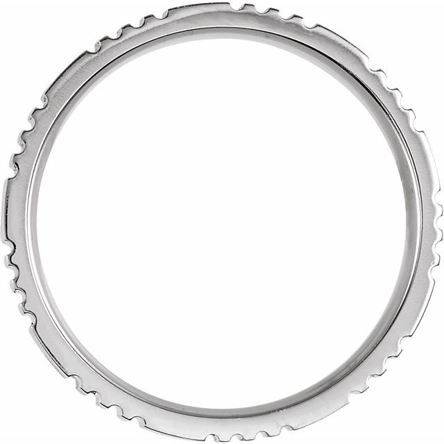 14K White 5 mm Grooved Band with Satin Finish - Balacia