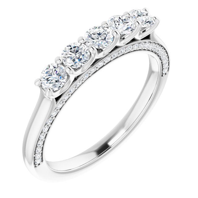 14K White 5/8 CTW Diamond Anniversary Band - Balacia