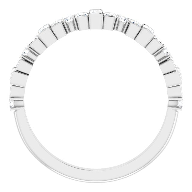 14K White 5/8 CTW Diamond Anniversary Band - Balacia