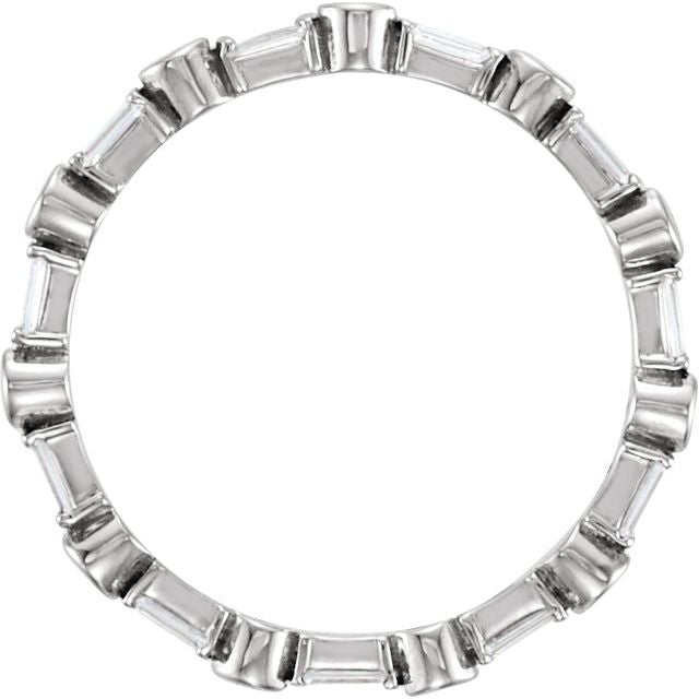 14K White 5/8 CTW Diamond Eternity Band - Balacia