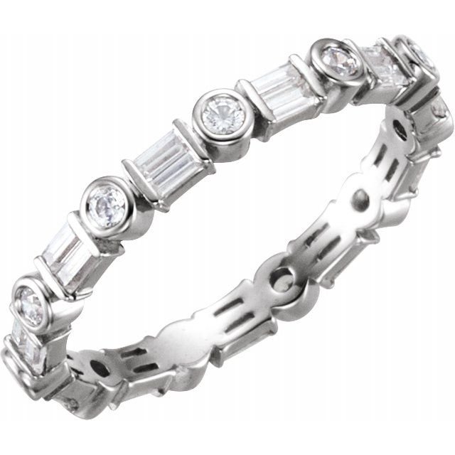 14K White 5/8 CTW Diamond Eternity Band - Balacia