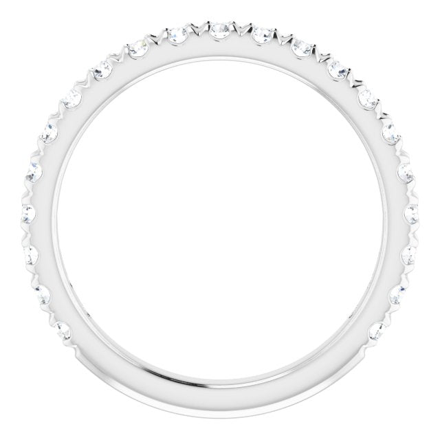 14K White 5/8 CTW Diamond French - Set Anniversary Band - Balacia