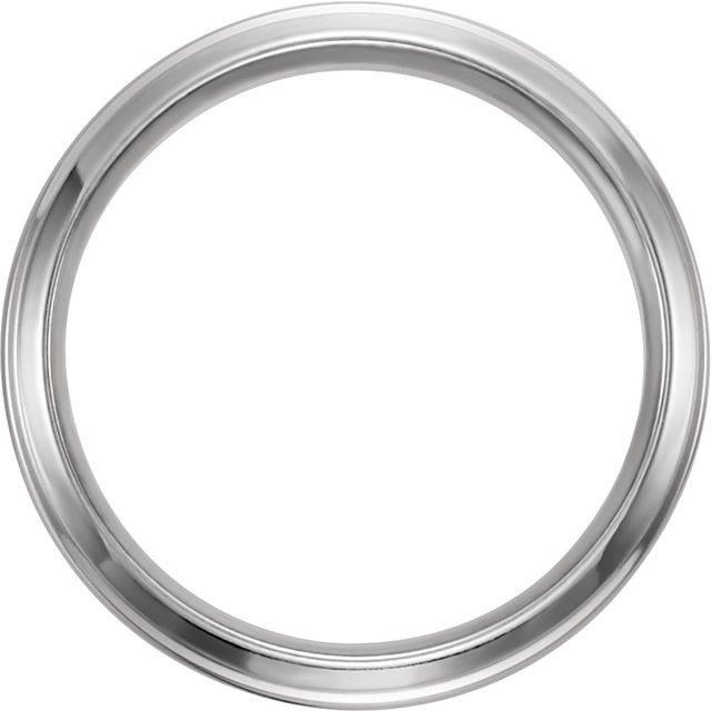 14K White 6 mm Grooved Band - Balacia