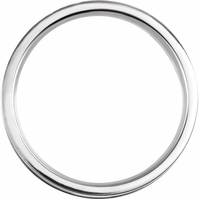 14K White 6 mm Grooved Band - Balacia