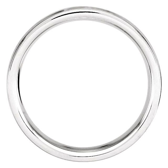 14K White 6 mm Grooved Band with Satin Finish - Balacia