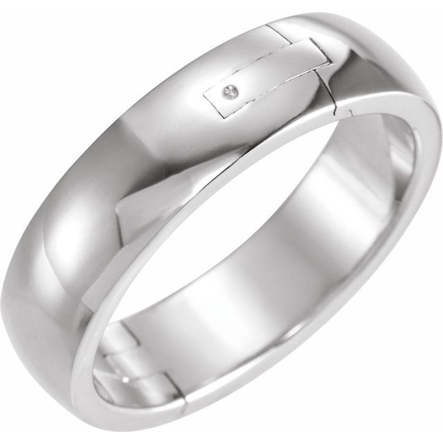 14K White 6 mm Hinged Adjustable Band - Balacia