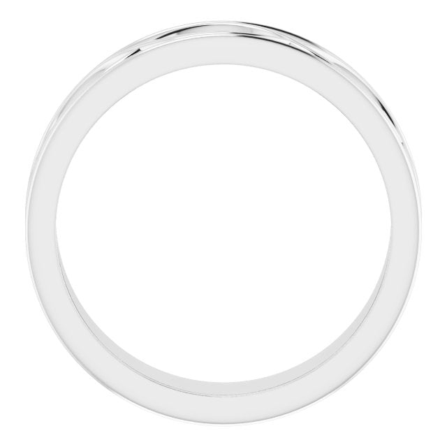 14K White 6 mm Infinity - Inspired Band - Balacia