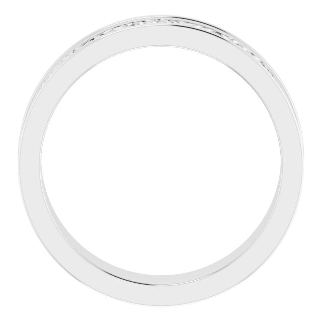 14K White 6 mm Sculptural - Inspired Band - Balacia