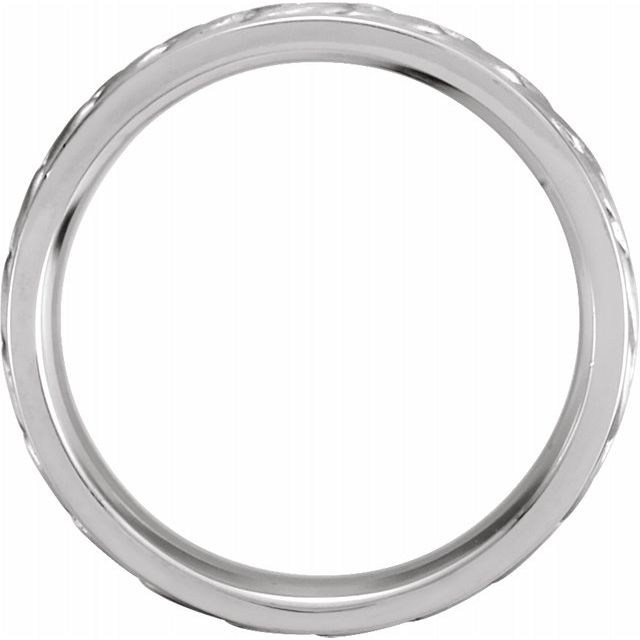 14K White 6.75 mm Woven Band - Balacia