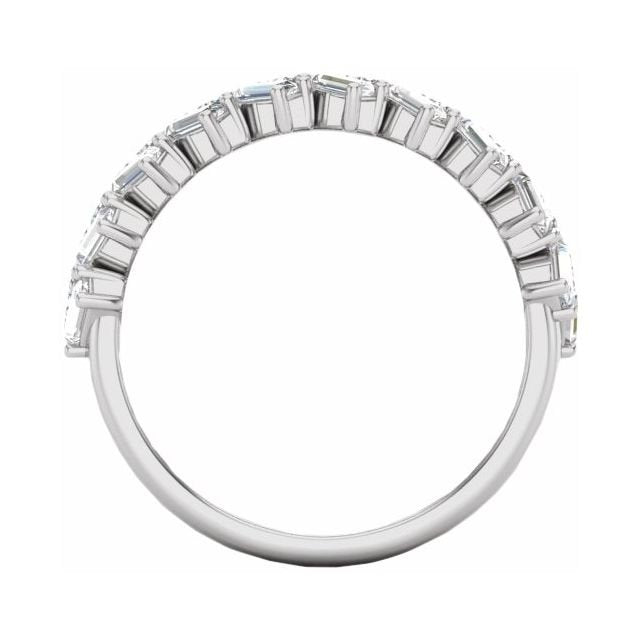 14K White 7/8 CTW Baguette Diamond Anniversary Band - Balacia