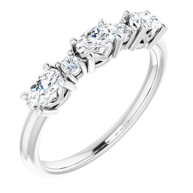 14K White 7/8 CTW Diamond Anniversary Band - Balacia