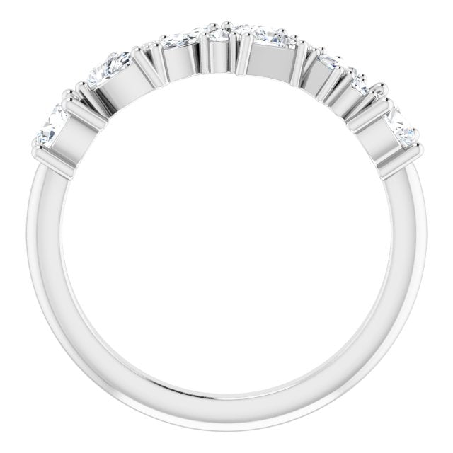 14K White 7/8 CTW Diamond Anniversary Band - Balacia