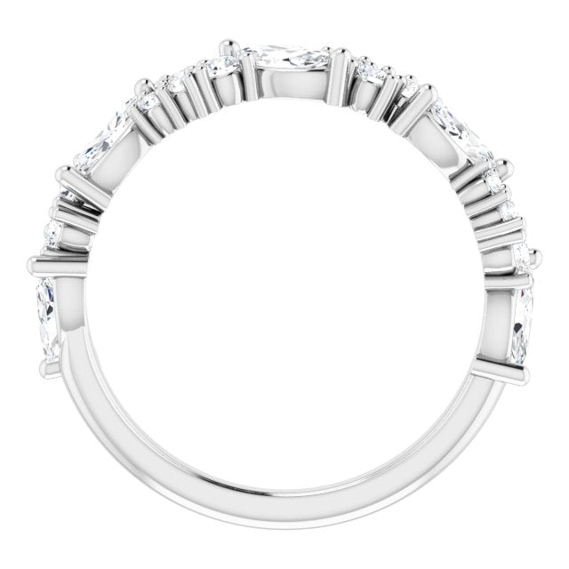 14K White 7/8 CTW Diamond Anniversary Band - Balacia