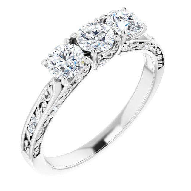 14K White 7/8 CTW Diamond Anniversary Band - Balacia