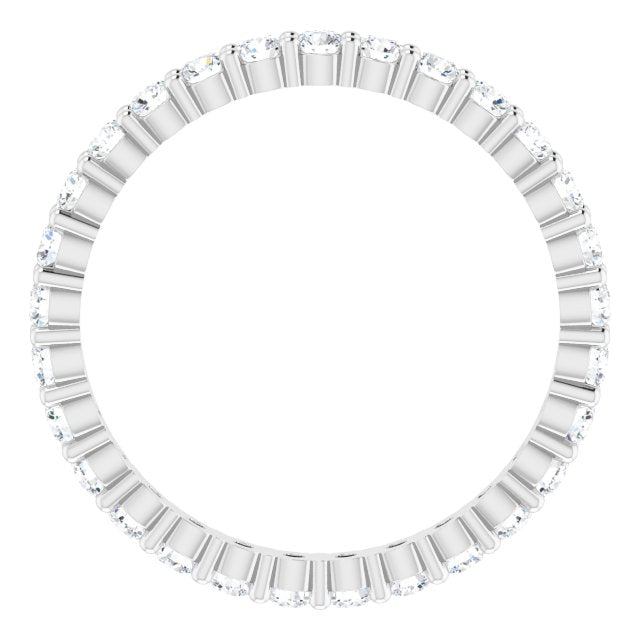 14K White 7/8 CTW Diamond Eternity Band - Balacia