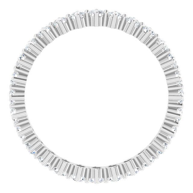14K White 7/8 CTW Diamond Eternity Band - Balacia