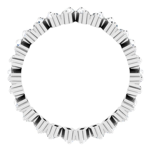 14K White 7/8 CTW Diamond Eternity Band - Balacia