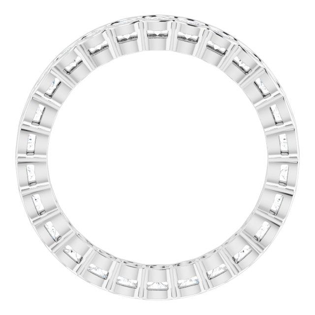 14K White 7/8 CTW Diamond Eternity Band - Balacia