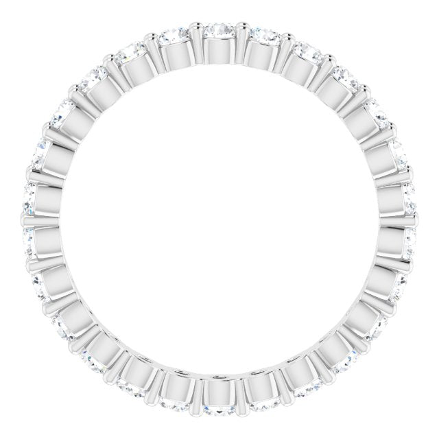 14K White 7/8 CTW Diamond Eternity Band - Balacia