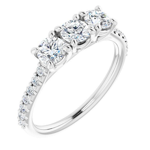 14K White 9/10 CTW Diamond Anniversary Band - Balacia