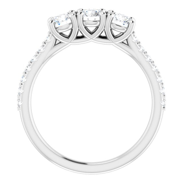14K White 9/10 CTW Diamond Anniversary Band - Balacia
