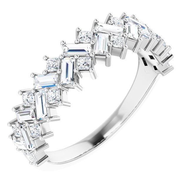 14K White 9/10 CTW Diamond Anniversary Band - Balacia