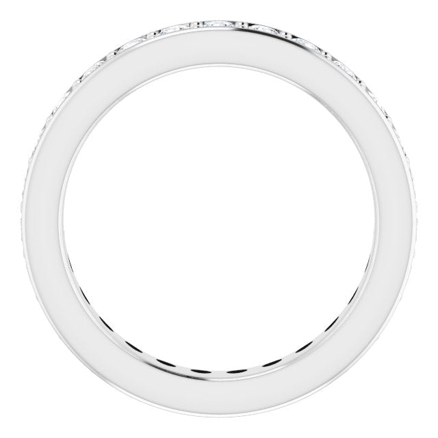 14K White 9/10 CTW Diamond Eternity Band - Balacia