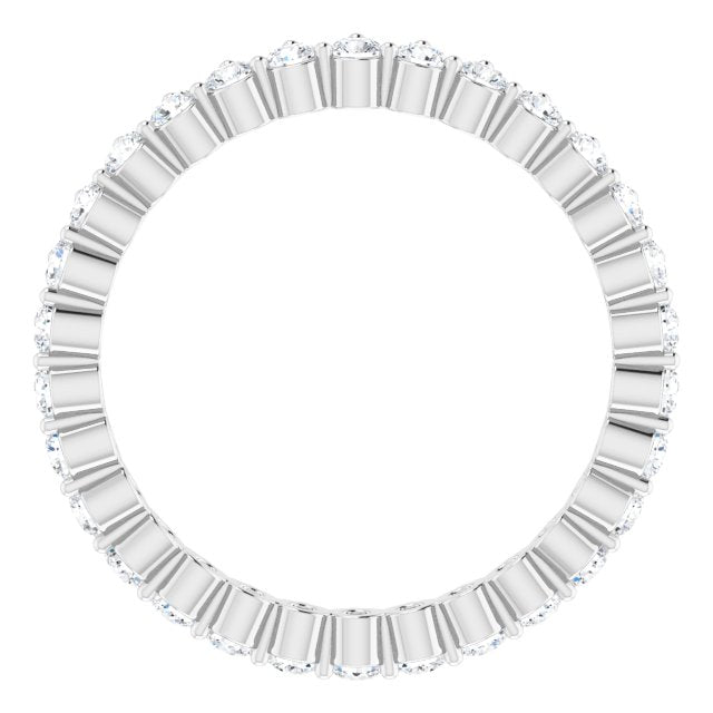 14K White 9/10 CTW Diamond Eternity Band - Balacia